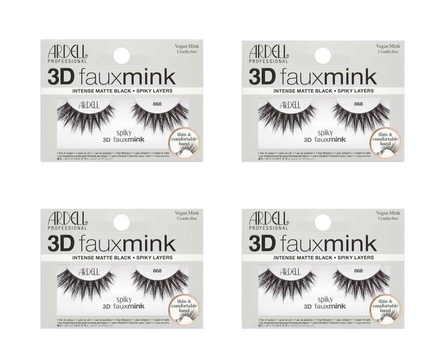 3D Fauxmink Spiky 868, 4-Pack