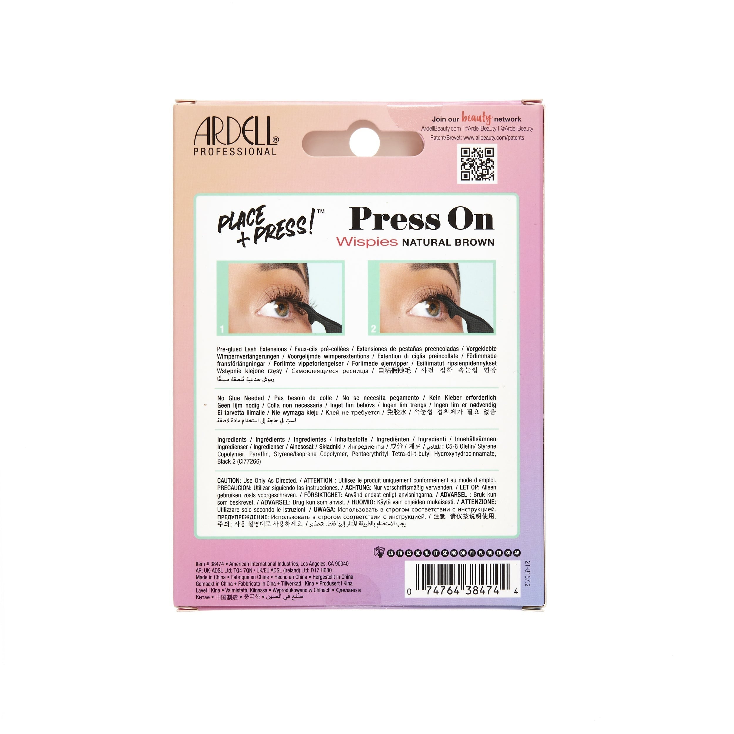 Press On Wispies Natural, Brown, 30-Count