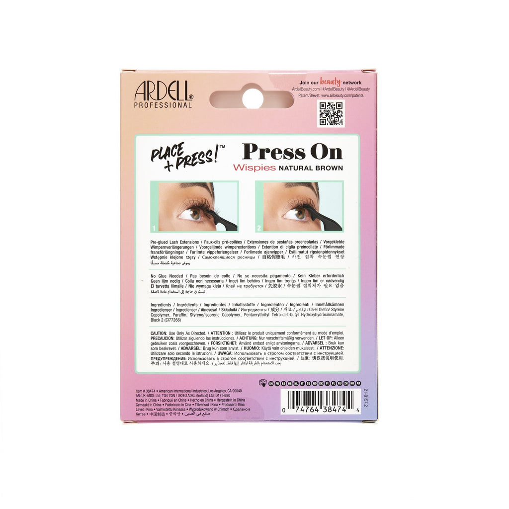 Press On Wispies Natural, Brown, 30-Count