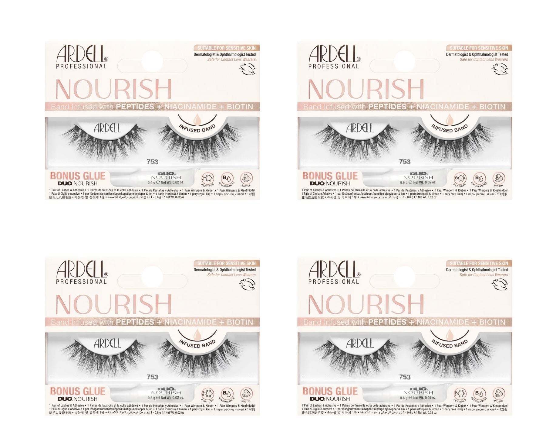 Nourish Lashes 753, 4-Pack