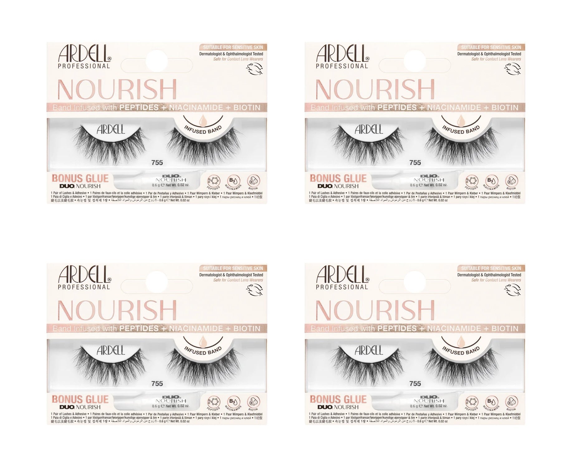 Nourish Lashes 755, 4-Pack
