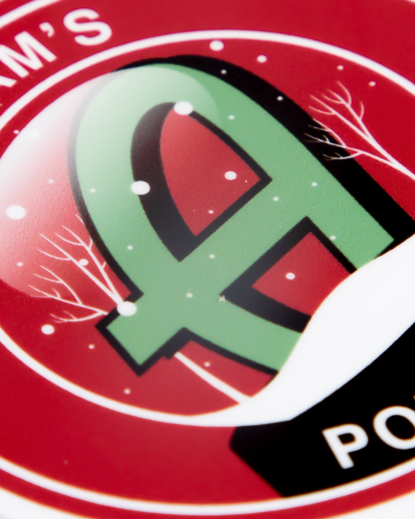 Adam's Holiday Snow Globe Sticker