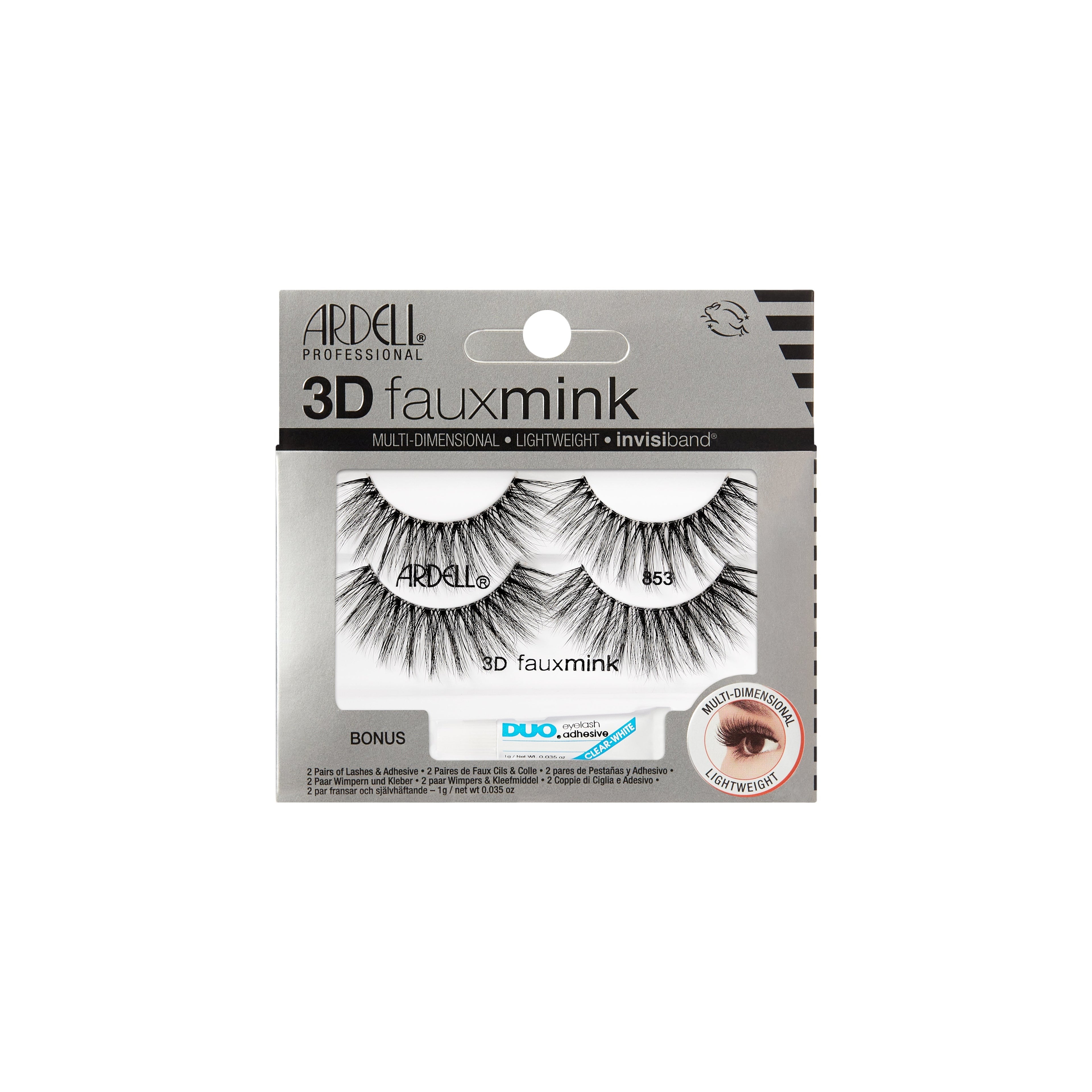 3D Faux Mink 853, 2-Pairs