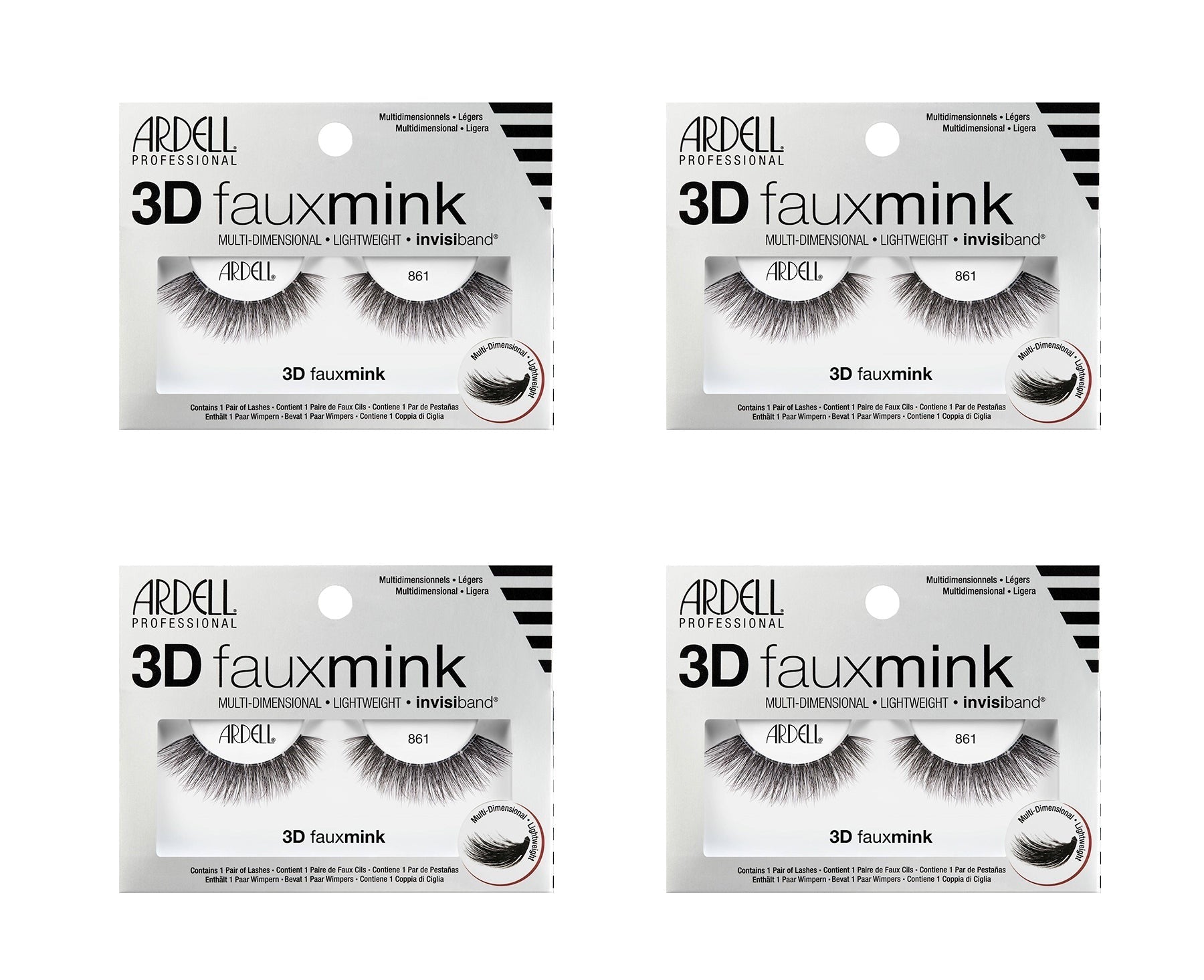 3D Faux Mink 861, 4-Pack
