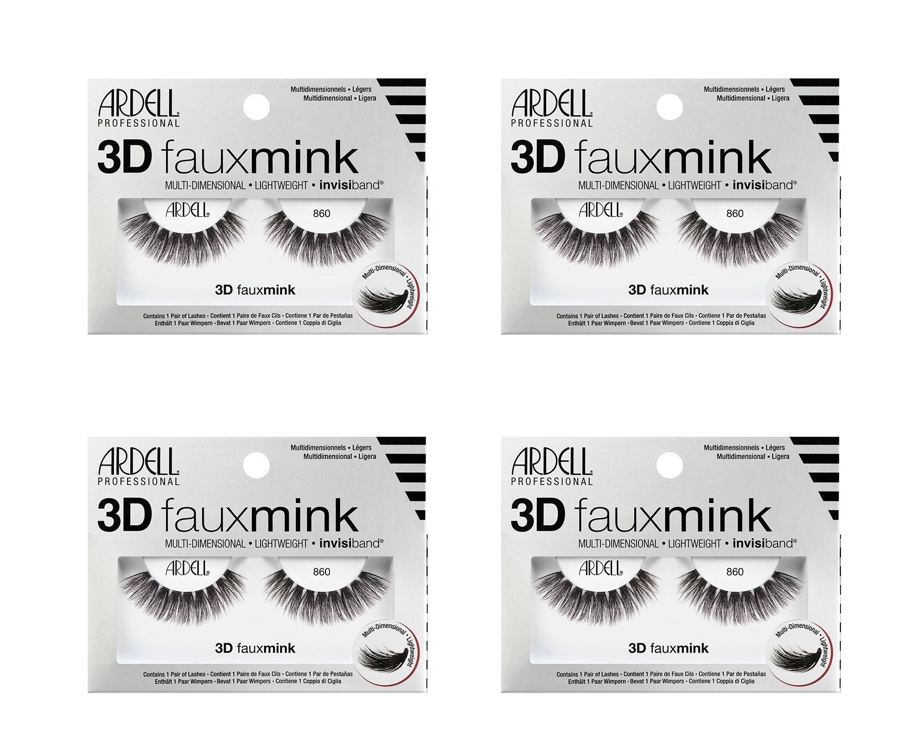 3D Faux Mink 860, 4-Pack