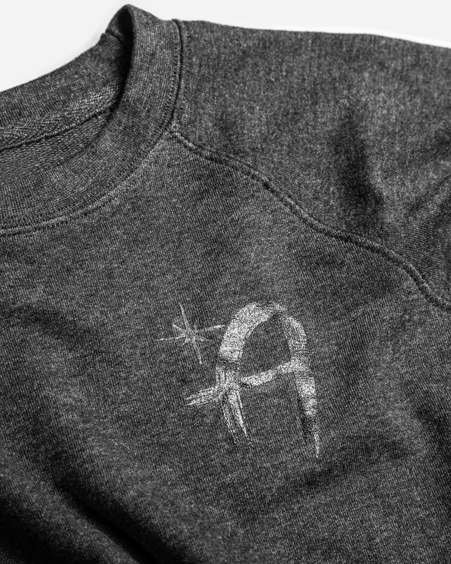 Adam's Grey Brushed Logo Crewneck