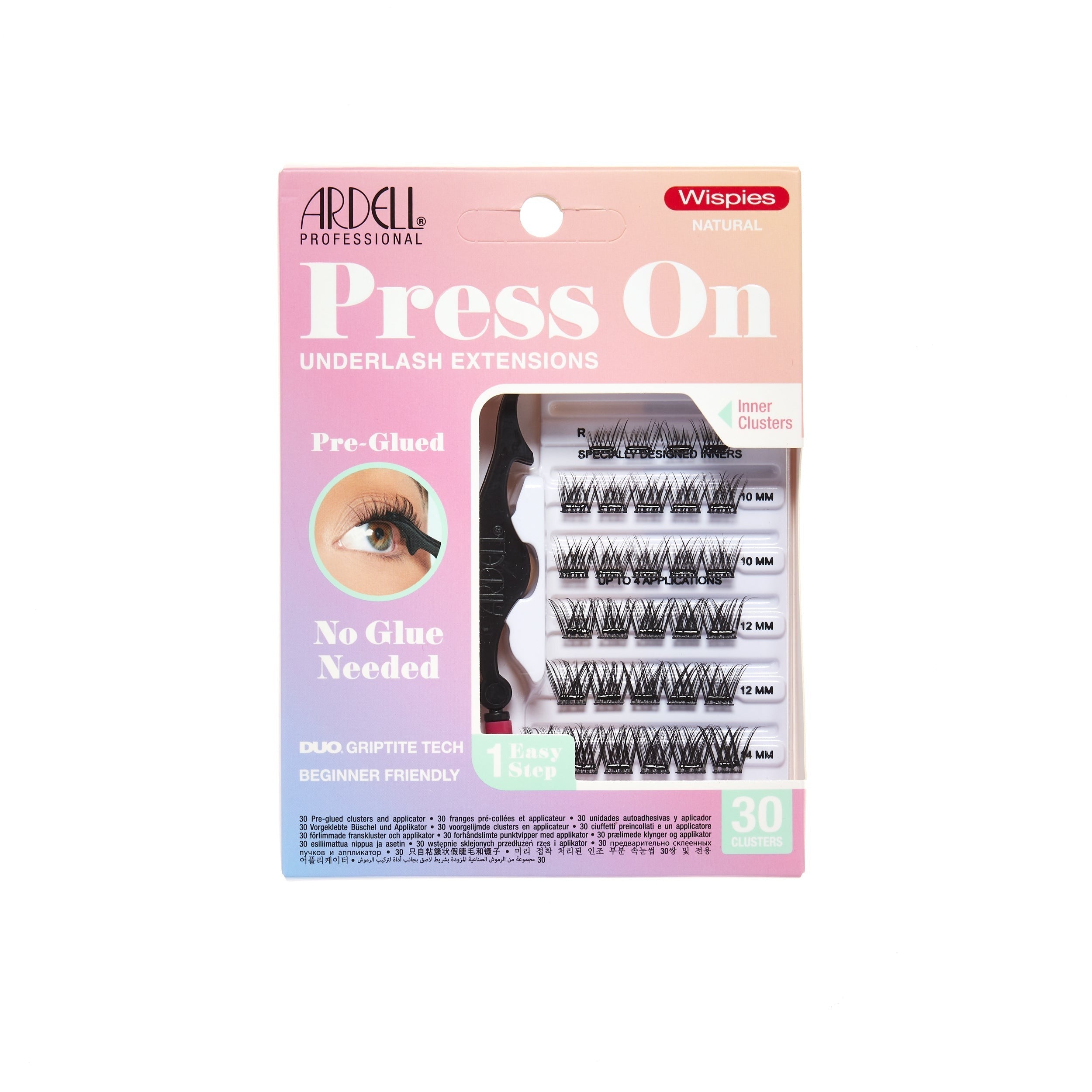 Press On Wispies Natural 30 ct + Applicator