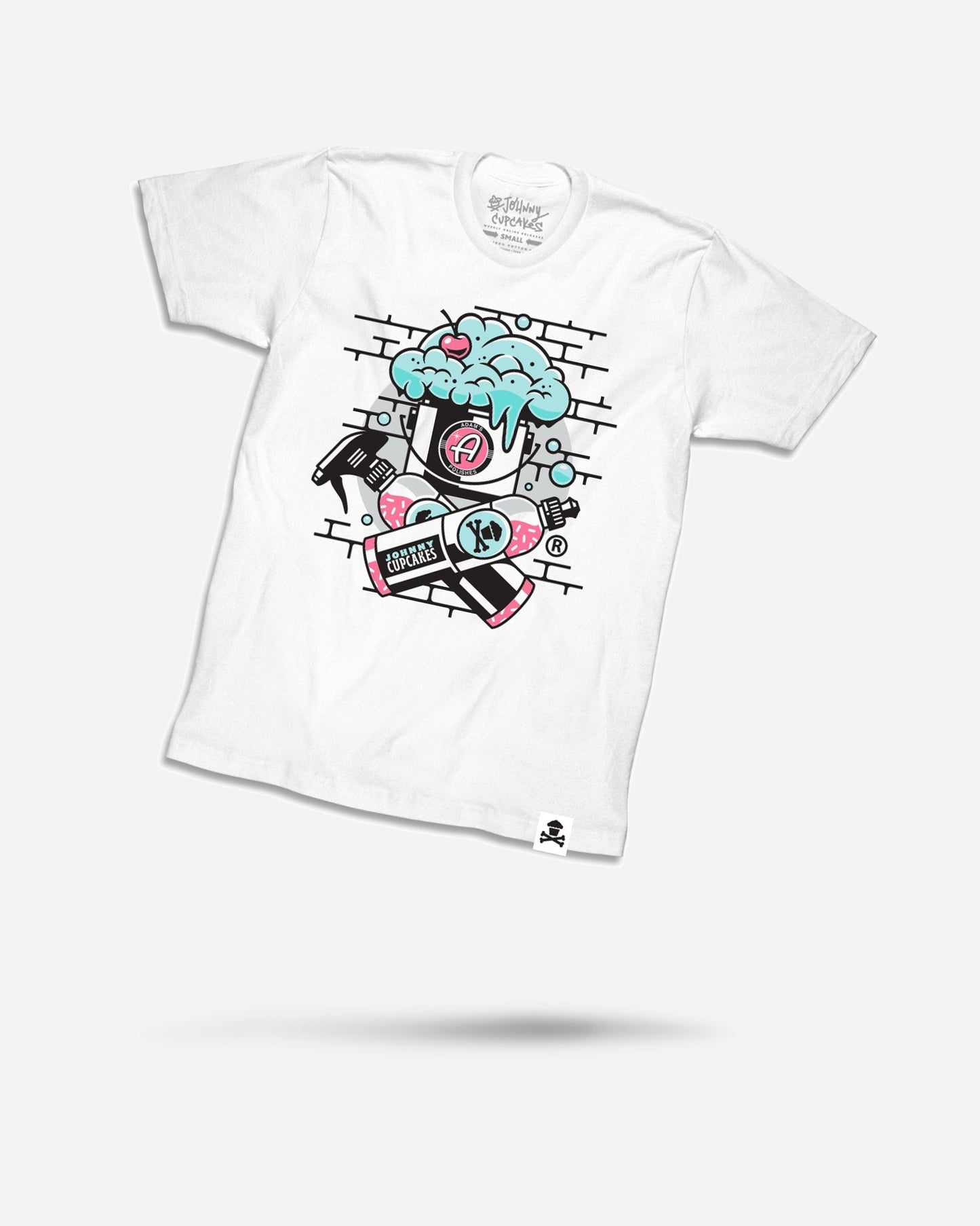 Adam's Polishes x Johnny Cupcakes White Cupcake T-Shirt