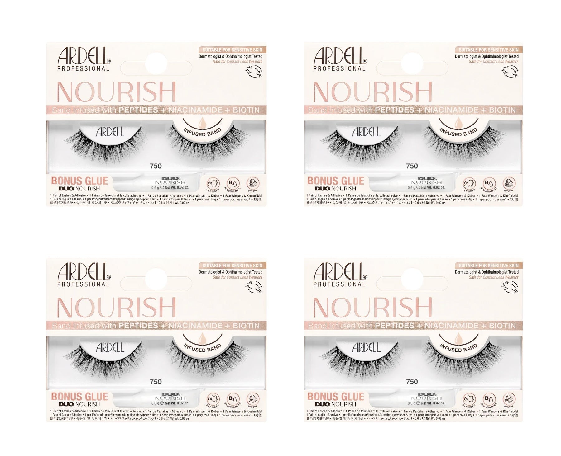 Nourish Lashes 750, 4-Pack