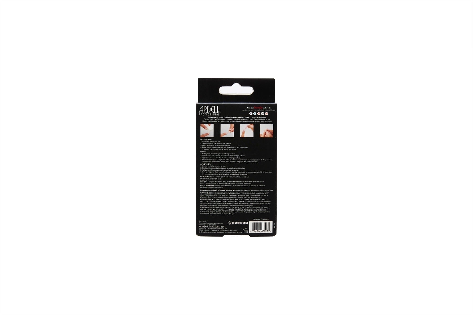 Nail Addict Premium Artificial Nail Set, Natural Long