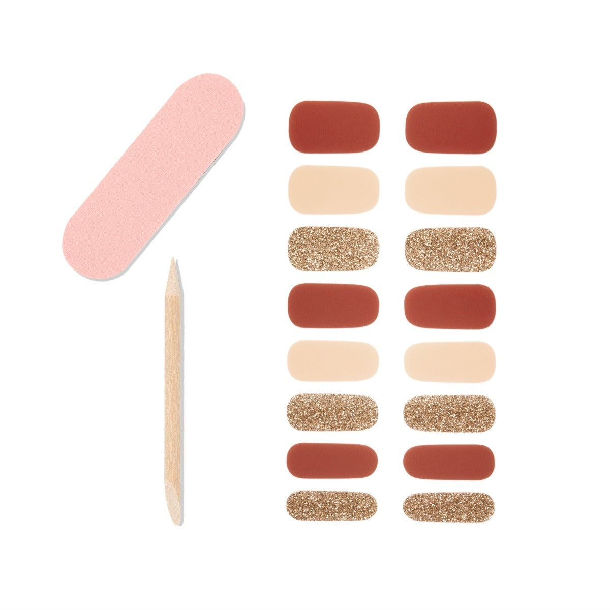 Nail Addict Gel Nail Strips - Golden Goddess