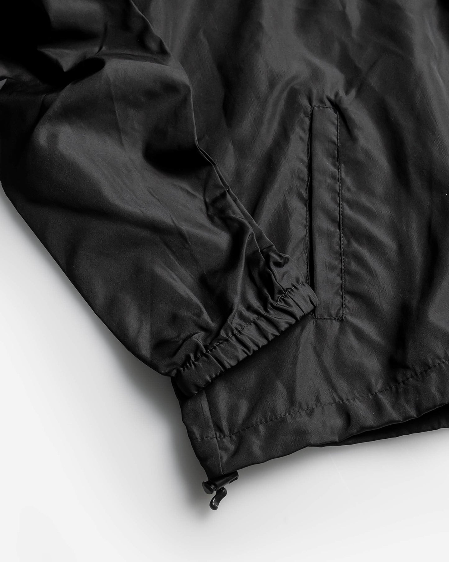 Adam's Black Brushed Logo Windbreaker