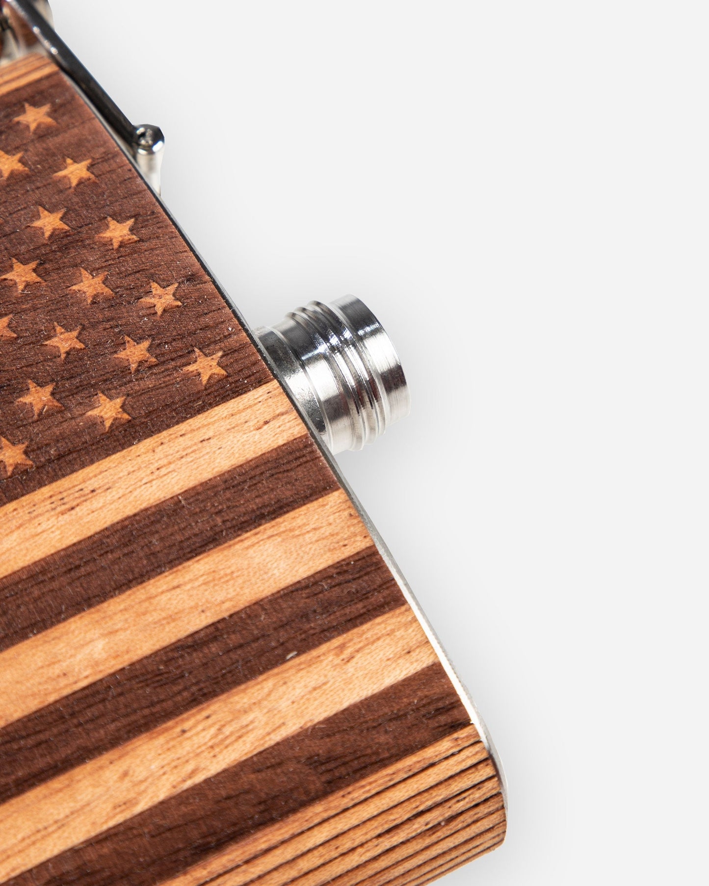 Adam's X Woodchuck American Flag Flask