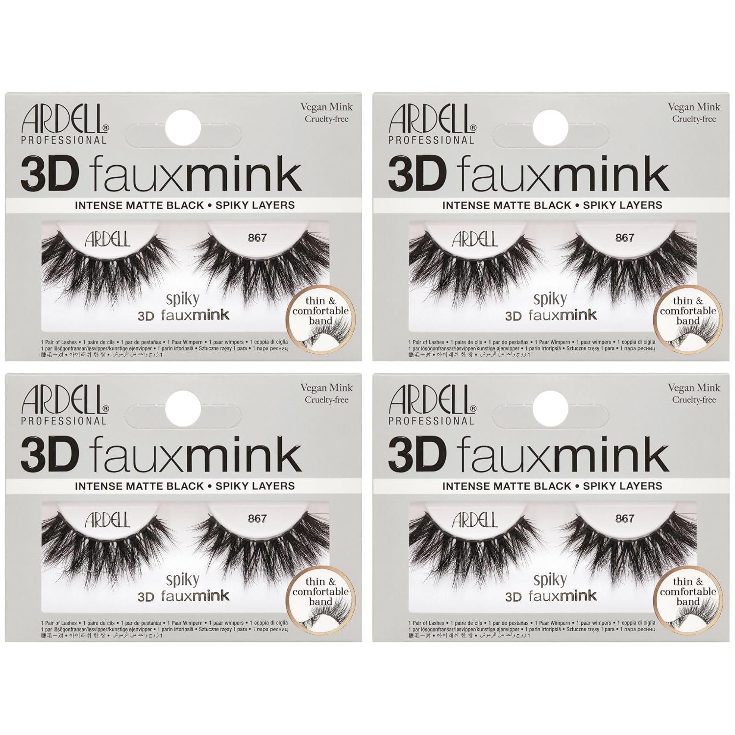 3D Fauxmink Spiky 867, 4-Pack