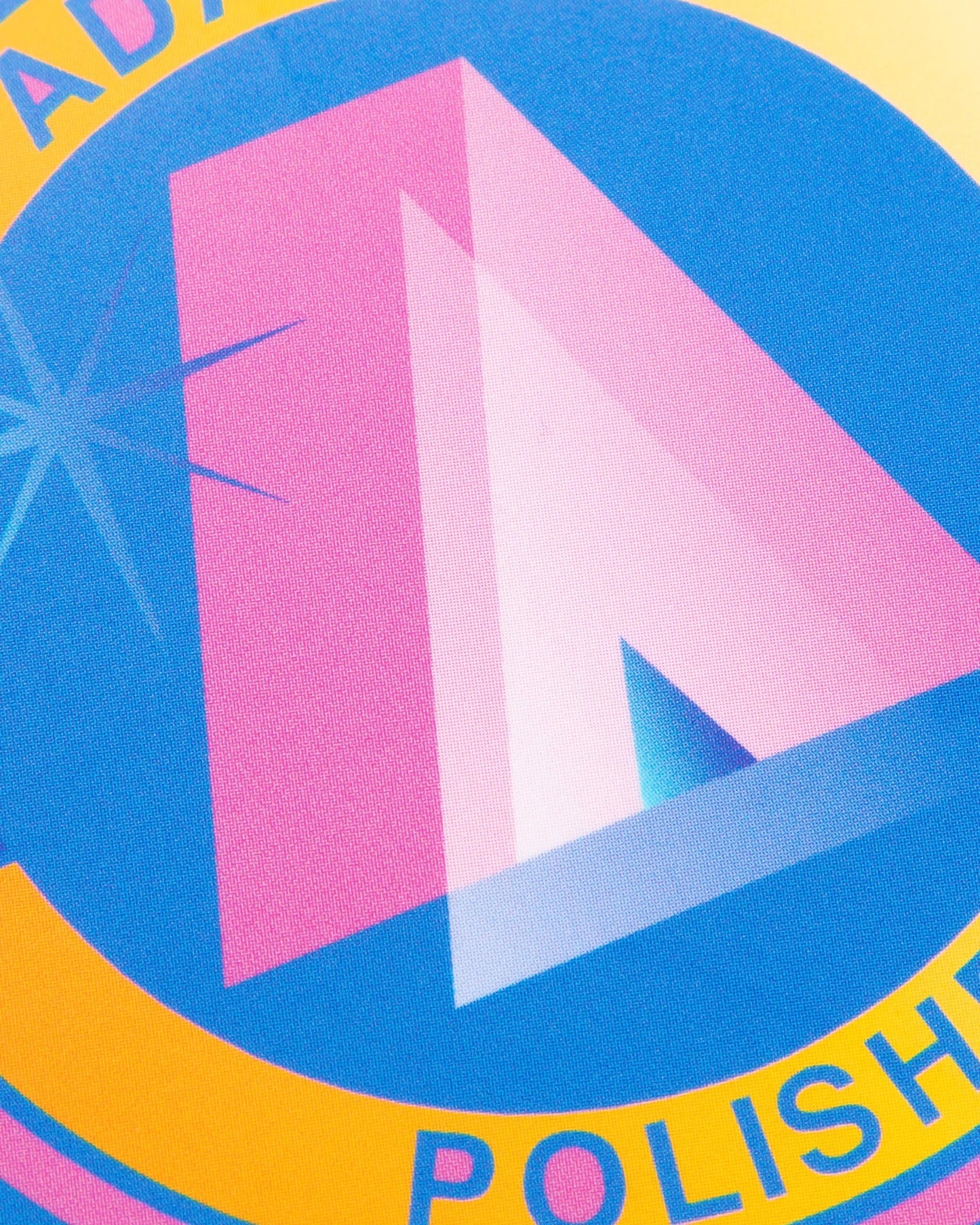 Adam's Blue Art Deco Sticker 3"