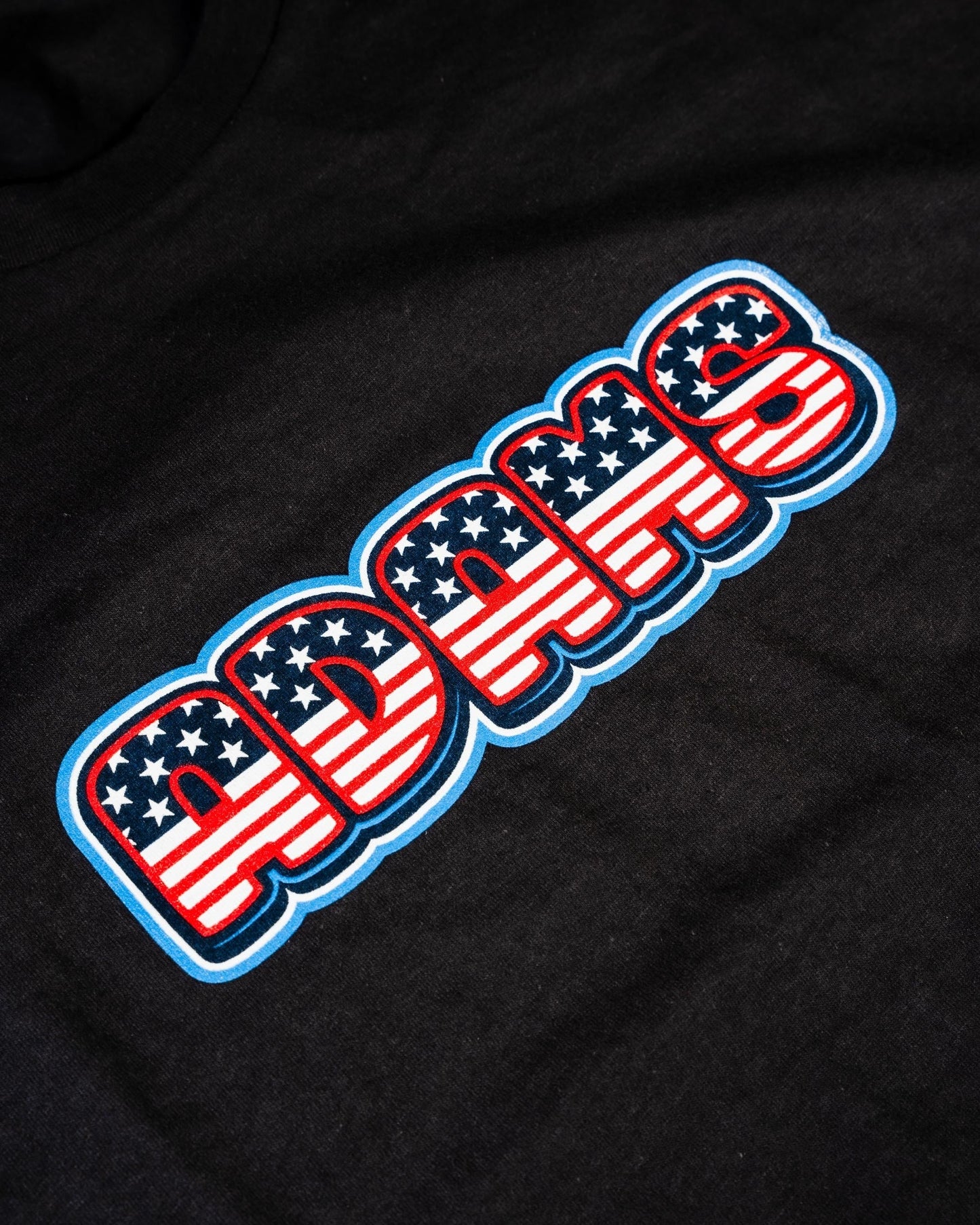 Adam's American Flag Text T-Shirt